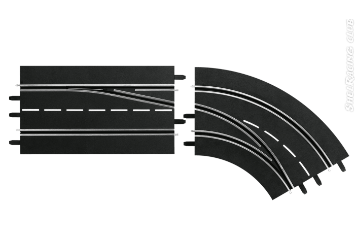 Поворот справа. Смена полосы с внешней на внутреннюю Carrera Digital 132